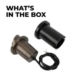 Brass LED Ready Hooded In-Ground Well Light - Optional RGB + Tunable White MR16 Smart Bulb - Smartphone Compatible - Optional RF Remote -Lighting Decoration Store lfb w10 whats in the box