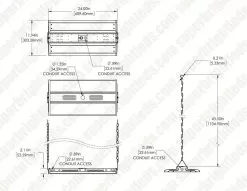 2-Foot LED Linear High Bay Light - 110W - 15,400 Lumens - 320W MH Equivalent - 5000K -Lighting Decoration Store lhbd3 50k110h