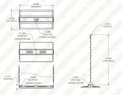 2-Foot LED Linear High Bay Light - 220W - 30,800 Lumens - 750W MH Equivalent - 5000K -Lighting Decoration Store lhbd3 50k220h