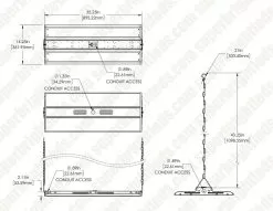 3-Foot LED Linear High Bay Light - 300W - 42,000 Lumens - 1000W MH Equivalent - 5000K -Lighting Decoration Store lhbd3 50k300h