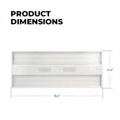 3-Foot LED Linear High Bay Light - 225W - 31,500 Lumens - 750W MH Equivalent - 5000K 9 3-Foot LED Linear High Bay Light - 225W - 31,500 Lumens - 750W MH Equivalent - 5000K -Lighting Decoration Store lhbd3 50k300h dims 1