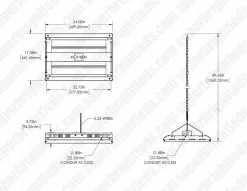 210W LED Linear High Bay - 28,350 Lumens - 400W MH Equivalent - 5000K -Lighting Decoration Store lhbdp3 40k170 1