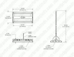 85W LED Linear High Bay - 11,475 Lumens - 250W MH Equivalent - 4000K -Lighting Decoration Store lhbdp3 40k85