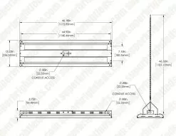 300W LED Linear High Bay - 40,500 Lumens - 1,000W MH Equivalent - 5000K -Lighting Decoration Store lhbdp3 50k300 dim drawing 1