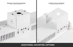 165W Linear High Bay - Dimmable - 22275 Lumens - 2' - 400W MH Equivalent - 5000K - Cool White -Lighting Decoration Store lhbds1 cx optional accessories