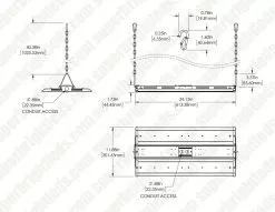 165W LED Linear High Bay - 23,100 Lumens - 400W MH Equivalent - 5000K -Lighting Decoration Store lhbds2 50k165ml p1wh