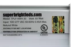 50W Vapor Tight LED Strip Light - 4' Long - 6,100 Lumens - 4000K/5000K 21 50W Vapor Tight LED Strip Light - 4' Long - 6,100 Lumens - 4000K/5000K -Lighting Decoration Store low bay led light fixture 50w industrial light label close up