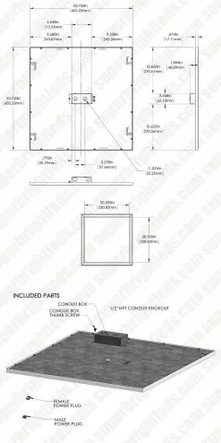 2'x2' Even-Glow® LED Flat Panel Light Fixture - Surface Mount - 40W - Dimmable - 3000K - White With Drop Ceiling Mount -Lighting Decoration Store lpd 40k22 40 assembly conduit cover for site0