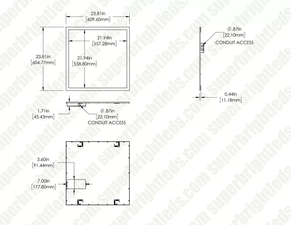 2'x2' LED Even-Glow® Flat Light Panel - 40W Edge-Lit Panel Light - Dimmable - 4,400 Lumens - 4000K / 5000K 6 2'x2' LED Even-Glow® Flat Light Panel - 40W Edge-Lit Panel Light - Dimmable - 4,400 Lumens - 4000K / 5000K - Image 6