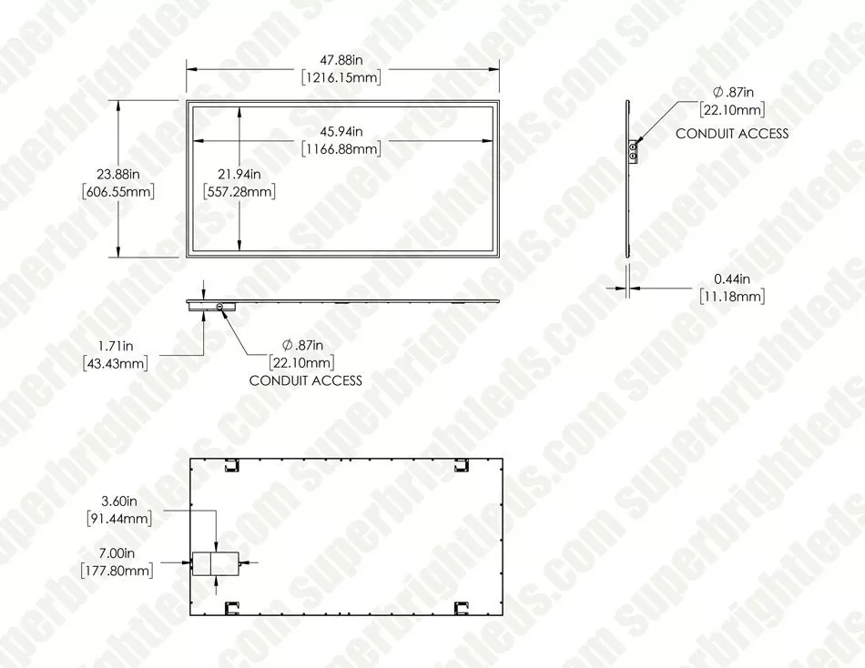 2'x4' LED Even-Glow® Flat Light Panel - 50W Edge-Lit Panel Light - Dimmable - 5,500 Lumens - 4000K / 5000K 5 2'x4' LED Even-Glow® Flat Light Panel - 50W Edge-Lit Panel Light - Dimmable - 5,500 Lumens - 4000K / 5000K - Image 5