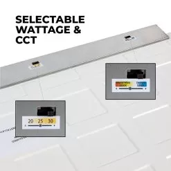 1x4 LED Flat Panel Light - Selectable Wattage 20W / 25W / 30W - Selectable CCT 3500K / 4000K / 5000K - 2-Pack 9 1x4 LED Flat Panel Light - Selectable Wattage 20W / 25W / 30W - Selectable CCT 3500K / 4000K / 5000K - 2-Pack -Lighting Decoration Store lpdbl m1 14 sw3c sp30 selectable cct watt