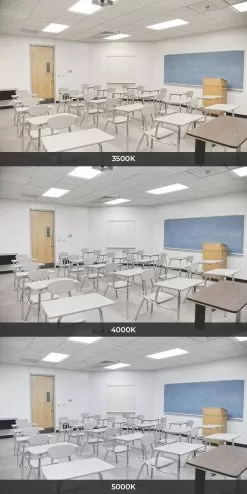 2x4 LED Flat Panel Light - Selectable CCT And Wattage - Up To 8,640 Lumens - Dimmable - 50W / 60W / 72W - 3500K / 4000K / 5000K - 2-Pack -Lighting Decoration Store lpdbl z1 24 sw3c sp72 1 app cct classroom 1