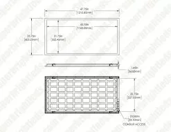 2x4 LED Flat Panel Light - Selectable CCT And Wattage - Up To 8,640 Lumens - Dimmable - 50W / 60W / 72W - 3500K / 4000K / 5000K - 2-Pack -Lighting Decoration Store lpdbl z1 24 sw3c sp72 dim drawings