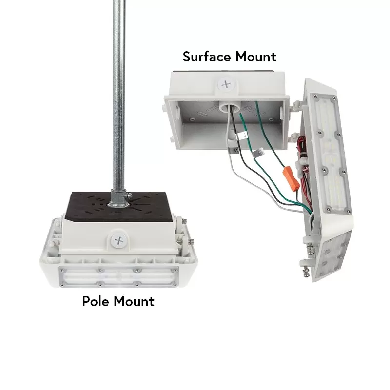 LED Canopy Light - Selectable Wattage - Up To 8,750 Lumens - 30W / 45W / 60W / 70W - 5000K - White Finish 5 LED Canopy Light - Selectable Wattage - Up To 8,750 Lumens - 30W / 45W / 60W / 70W - 5000K - White Finish - Image 5