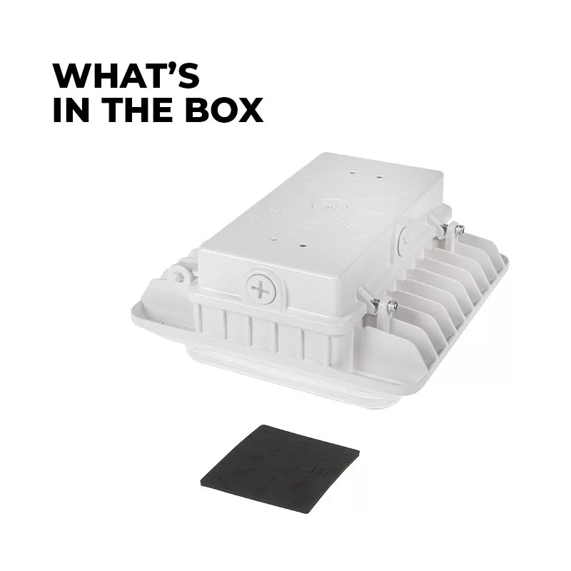 40W LED Parking Garage Canopy Light - 5,200 Lumens - 175W MH Equivalent - 5000K 3 40W LED Parking Garage Canopy Light - 5,200 Lumens - 175W MH Equivalent - 5000K - Image 3