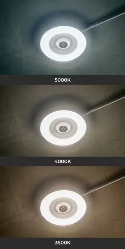 LED Parking Garage Round Canopy Light - Selectable Wattage And CCT - Up To 5,400 Lumens - 20W / 30W / 40W - 3500K / 4000K / 5000K -Lighting Decoration Store lpgr sw3c sp100h application cct