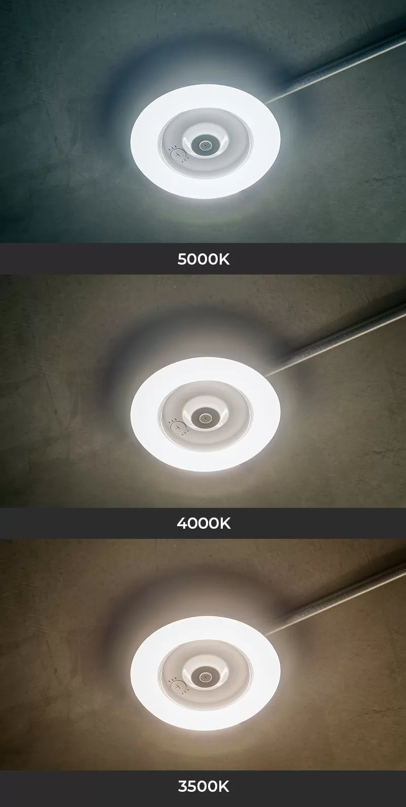 LED Parking Garage Round Canopy Light - Selectable Wattage And CCT - Up To 13,500 Lumens - 60W / 80W / 100W - 3500K / 4000K / 5000K 5 LED Parking Garage Round Canopy Light - Selectable Wattage And CCT - Up To 13,500 Lumens - 60W / 80W / 100W - 3500K / 4000K / 5000K - Image 5