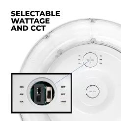 LED Parking Garage Round Canopy Light - Selectable Wattage And CCT - Up To 13,500 Lumens - 60W / 80W / 100W - 3500K / 4000K / 5000K 18 LED Parking Garage Round Canopy Light - Selectable Wattage And CCT - Up To 13,500 Lumens - 60W / 80W / 100W - 3500K / 4000K / 5000K -Lighting Decoration Store lpgr sw3c sp100h selectables