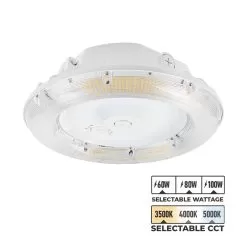 LED Parking Garage Round Canopy Light - Selectable Wattage And CCT - Up To 13,500 Lumens - 60W / 80W / 100W - 3500K / 4000K / 5000K 13 LED Parking Garage Round Canopy Light - Selectable Wattage And CCT - Up To 13,500 Lumens - 60W / 80W / 100W - 3500K / 4000K / 5000K -Lighting Decoration Store lpgr sw3c sp100h store photo
