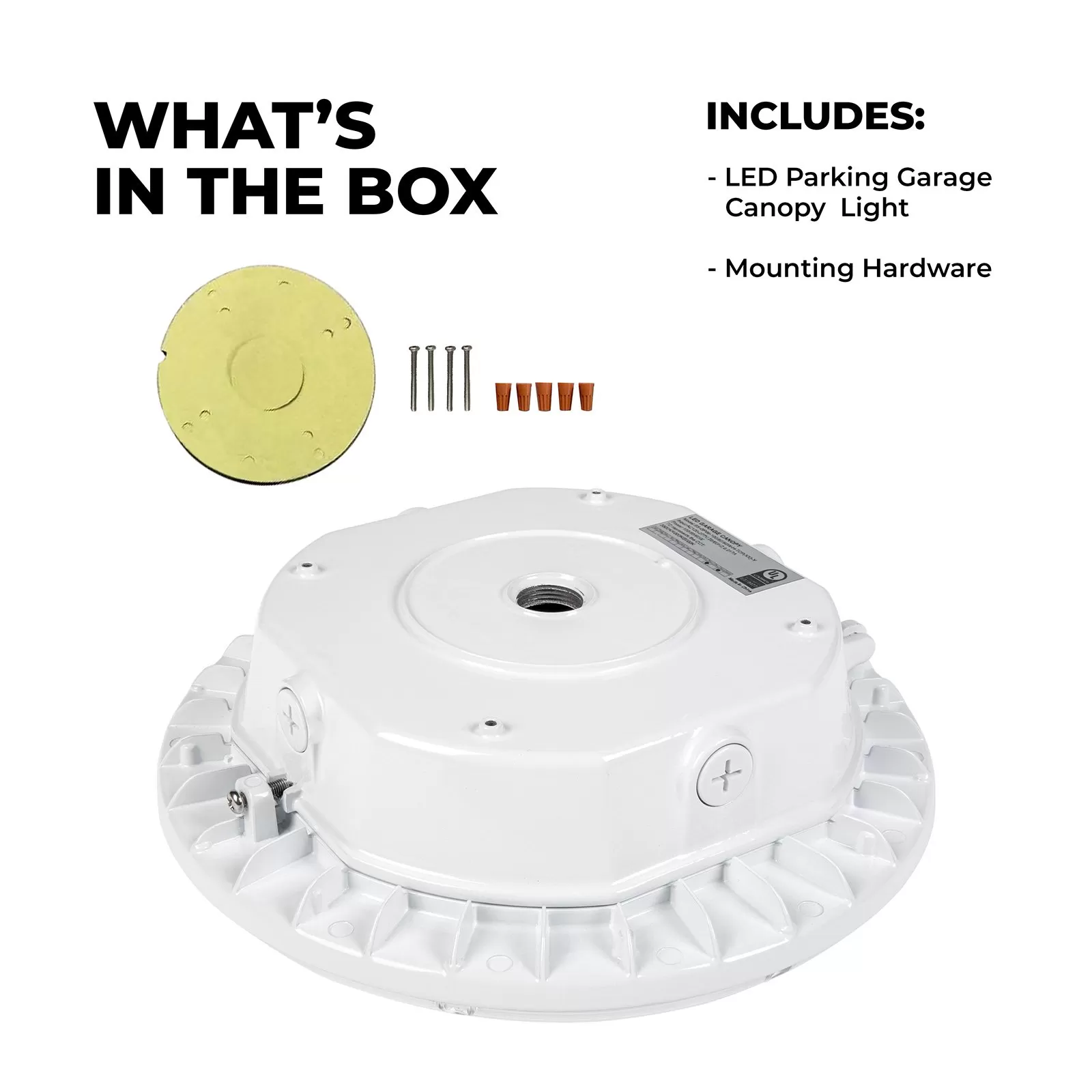 LED Parking Garage Round Canopy Light - Selectable Wattage And CCT - Up To 13,500 Lumens - 60W / 80W / 100W - 3500K / 4000K / 5000K 6 LED Parking Garage Round Canopy Light - Selectable Wattage And CCT - Up To 13,500 Lumens - 60W / 80W / 100W - 3500K / 4000K / 5000K - Image 6