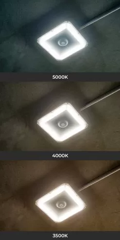 LED Parking Garage Canopy Light - Selectable Wattage And CCT - Up To 13,000 Lumens - 60W / 80W / 100W - 3500K / 4000K / 5000K -Lighting Decoration Store lpgs sw3c sp100h application cct