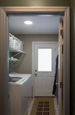 7" LED Downlight - White Magnetic Trim - 12W Flush Mount Ceiling Light - 75W Incandescent Equivalent - Dimmable - 960 Lumens - 3000K / 4000K -Lighting Decoration Store lpr 40kx installed in laundry room 1