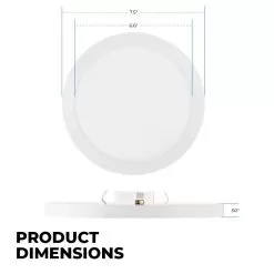 7" LED Low Profile Downlight With Selectable CCT - 15W Flush Mount Ceiling Light - 1,050 Lumens - Dimmable 11 7" LED Low Profile Downlight With Selectable CCT - 15W Flush Mount Ceiling Light - 1,050 Lumens - Dimmable -Lighting Decoration Store lprcct sw3f 15w7 front profile dims new cct 1