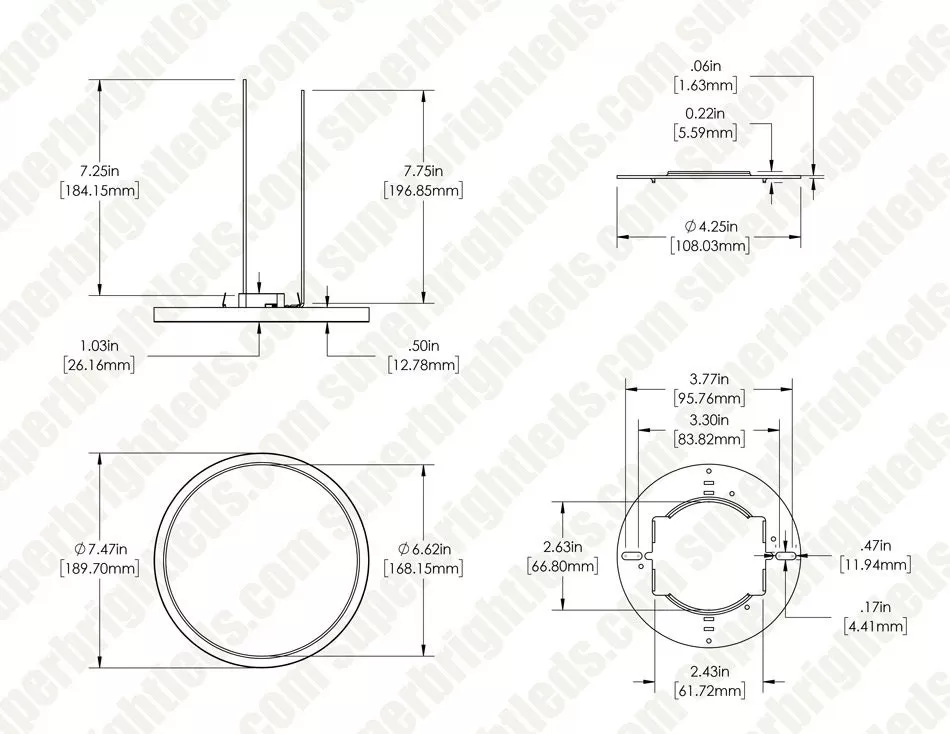 7" LED Low Profile Downlight With Selectable CCT - 15W Flush Mount Ceiling Light - 1,050 Lumens - Dimmable 6 7" LED Low Profile Downlight With Selectable CCT - 15W Flush Mount Ceiling Light - 1,050 Lumens - Dimmable - Image 6