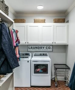 9" LED Low Profile Downlight With Selectable CCT - 18W Flush Mount Ceiling Light - 1,260 Lumens - Dimmable -Lighting Decoration Store lprcct sw3f 18w9 laundry room app