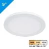 9" LED Low Profile Downlight With Selectable CCT - 18W Flush Mount Ceiling Light - 1,260 Lumens - Dimmable