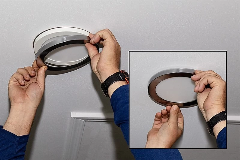 9" LED Downlight - Chrome Magnetic Trim - 18W Flush Mount Ceiling Light - 100W Incandescent Equivalent - Dimmable - 1,440 Lumens - 3000K / 4000K 7 9" LED Downlight - Chrome Magnetic Trim - 18W Flush Mount Ceiling Light - 100W Incandescent Equivalent - Dimmable - 1,440 Lumens - 3000K / 4000K - Image 7