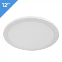 12" LED Downlight - White Magnetic Trim - 24W Flush Mount Ceiling Light - 125W Incandescent Equivalent - Dimmable - 1,920 Lumens - 3000K / 4000K