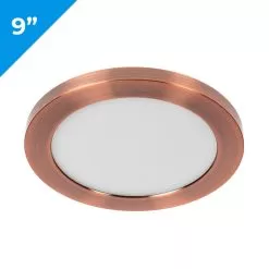 9” LED Downlight W/ Rose Gold Trim - 18W Flush Mount Ceiling Light - 1,440 Lumens - 100 Watt Equivalent - 4000K/3000K - Dimmable