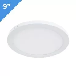 9" LED Downlight - White Magnetic Trim - 18W Flush Mount Ceiling Light - 100W Incandescent Equivalent - Dimmable - 1,440 Lumens - Warm 3000K