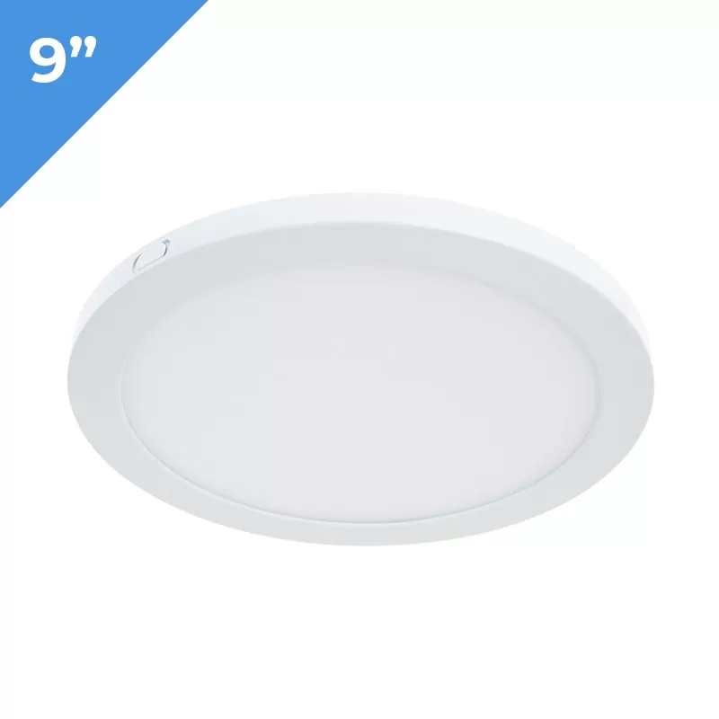 9" LED Downlight - White Magnetic Trim - 18W Flush Mount Ceiling Light - 100W Incandescent Equivalent - Dimmable - 1,440 Lumens - Warm 3000K 1 9" LED Downlight - White Magnetic Trim - 18W Flush Mount Ceiling Light - 100W Incandescent Equivalent - Dimmable - 1,440 Lumens - Warm 3000K