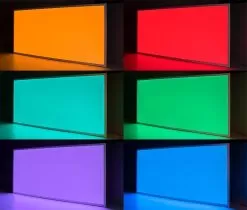 RGB LED Light Panel - 54W Dimmable Even-Glow® Light Fixture - 24 VDC - 595 X 1195mm - RGB -Lighting Decoration Store lpw rgb60120 54 on stacked6