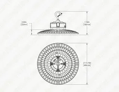 240W Black UFO LED High Bay Light - 38400 Lumens - 1000W Metal Halide Equivalent -Lighting Decoration Store ls 5ehb240w 50k 2