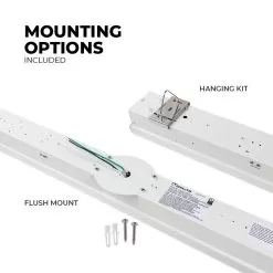 MaxLite 4ft Linear Strip GEN 2 - Control Ready - Selectable Wattage - Selectable CCT - Up To 6,110 Lumens - 23W / 34W / 47W - 3500K / 4000K / 5000K -Lighting Decoration Store ls2 xuxwcscr mounting options 1