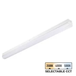40W Selectable CCT Strip Light Fixture - LED Shop Light - 4' Long - 5400 Lumens - 3500K/4000K/5000K - LSFD-SW3C40W-H