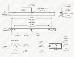 4' LED Strip Light Fixture / Shop Light - Selectable CCT And Wattage - Up To 6250 Lumens - 3500K / 4000K / 5000K - 30W / 40W / 50W -Lighting Decoration Store lsfd sw3c50w h