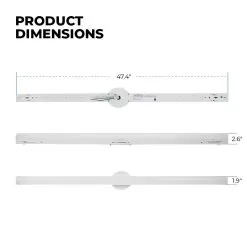 4ft LED Strip Light Fixture - Selectable CCT And Wattage - Up To 5,850 Lumens - 3500K / 4000K / 5000K - 34W / 38W / 45W 10 4ft LED Strip Light Fixture - Selectable CCT And Wattage - Up To 5,850 Lumens - 3500K / 4000K / 5000K - 34W / 38W / 45W -Lighting Decoration Store lsfds sw3c45 product dims