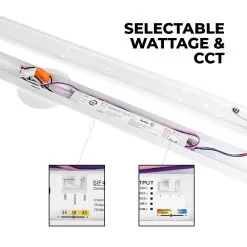 4ft LED Strip Light Fixture - Selectable CCT And Wattage - Up To 5,850 Lumens - 3500K / 4000K / 5000K - 34W / 38W / 45W 12 4ft LED Strip Light Fixture - Selectable CCT And Wattage - Up To 5,850 Lumens - 3500K / 4000K / 5000K - 34W / 38W / 45W -Lighting Decoration Store lsfds sw3c45 selectable cct