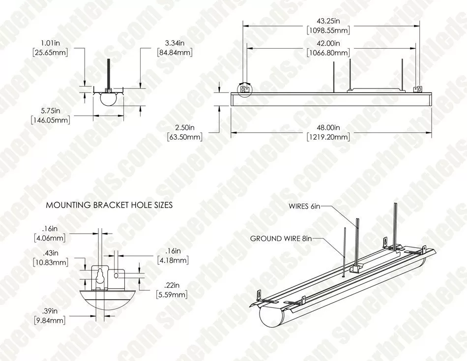 8ft LED Strip Light Retrofit Kit - 80W - 10,400 Lumens - Two 4ft Fixtures - 4000K / 5000K 8 8ft LED Strip Light Retrofit Kit - 80W - 10,400 Lumens - Two 4ft Fixtures - 4000K / 5000K - Image 8