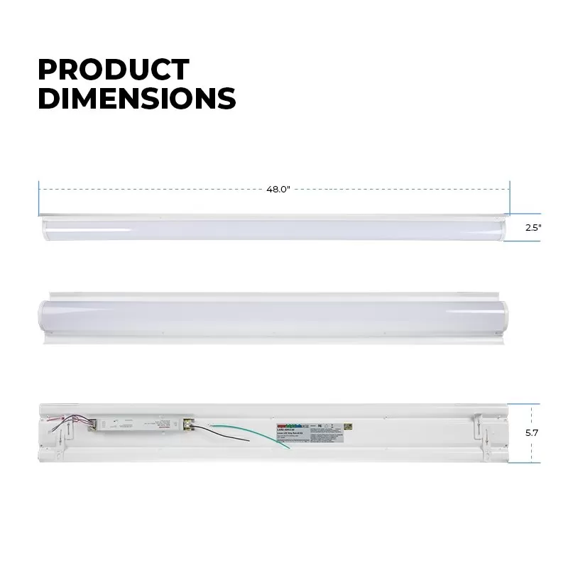 8ft LED Strip Light Retrofit Kit - 80W - 10,400 Lumens - Two 4ft Fixtures - 4000K / 5000K 2 8ft LED Strip Light Retrofit Kit - 80W - 10,400 Lumens - Two 4ft Fixtures - 4000K / 5000K - Image 2