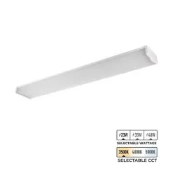 MaxLite 4ft Utility Wrap Control Ready Series - Selectable Wattage - Selectable CCT - Up To 6,480 Lumens - 23W / 35W / 48W - 3500K / 4000K / 5000K