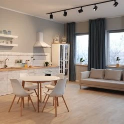 10W LED Track Head - Halo Track - 120 VAC - 60-degree - 980 Lumens - Black - 4000K Natural White -Lighting Decoration Store lw trbxw 92bl60 xkh app apartment living space 2