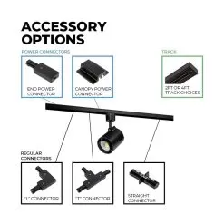 20W LED Halo Track Head - 120 VAC - 60-degree - 2,050 Lumens - Black - 3000K / 4000K -Lighting Decoration Store lw trbxw 92bl60 xkhaccessory options images updated 1