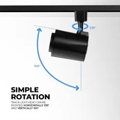10W LED Halo Track Head - 120 VAC - 60-degree - 980 Lumens - Black - 3000K / 4000K -Lighting Decoration Store lw trbxw 92bl60 xkhsimple rotation edits rotation