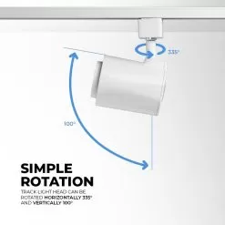 10W LED Halo Track Head - 120 VAC - 60-degree - 980 Lumens - White - 3000K / 4000K -Lighting Decoration Store lw trbxw 92wh60 xkhsimple rotation edits rotation 1