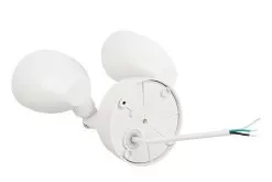 20W Integrated LED Motion Sensor Light - 1,800 Lumens - Adjustable 2 Head Security Light - 4000K - Natural White With White Finish -Lighting Decoration Store masl 40k20w fwh1 back